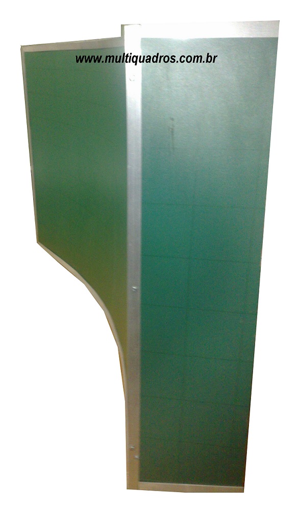 Quadro Côncavo Verde Quadriculado